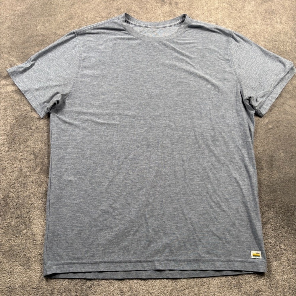 Vuori Shirt Mens Large Strato Tech Tee Blue Heather Short Sleeve V126
